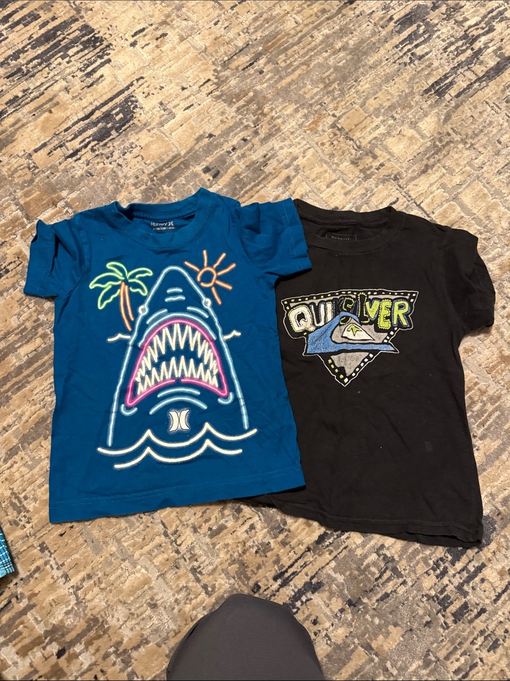Hurley Teal Shark Graphic Short Sleeve Tee